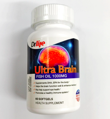 Viên uống bỗ não, hỗ trợ sức khoẻ tim mạch và thị lực DrLife Ultra Brain 60 viên
