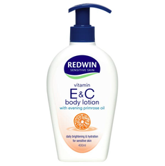 Lotion dưỡng thể giúp làm ẩm và trắng da Redwin Vitamin E & C Body Lotion 400ml