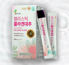 Thạch Collagen và táo đỏ giúp đẹp da, bồi bổ sức khoẻ - Jelly Stick Collagen Jujube (Hộp 15 gói x 20gr)