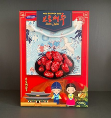 Táo đỏ sấy khô JUJUBE HÀN QUỐC mẫu mới (Hộp 1 kg)