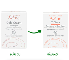 Thanh kem rửa mặt và tắm cho da khô, không xà phòng Cold Cream Cleansing Bar Avene