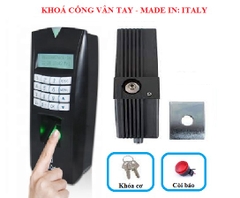 Khóa cổng vân tay, thẻ từ, mã số sản xuất Italy