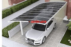 Mái che nhà xe ô tô hợp kim nhôm hình chữ L, Tấm cường lực Polycarbonate chống UV