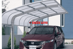 Mái che nhà xe ô tô hợp kim nhôm hình chữ L, Tấm cường lực Polycarbonate chống UV