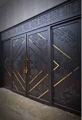 Mẫu cổng sắt CNC trượt quay 4 cánh, Thiết kế trống đồng cá chép