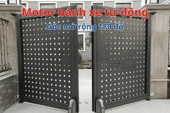 motor bánh xe cổng tự động bám sàn nhà góc mở 180 độ