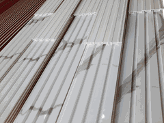 Thanh Lam sóng nhựa giả gỗ | 4 sóng thấp Ốp trần | Ốp tường  150 x 9mm x 2.9m