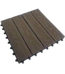 Tấm vỉ nhựa giả gỗ lót sàn, hồ bơi, sân vườn, ban công, nhựa ngoài trời Koswood - VI300X300-3D