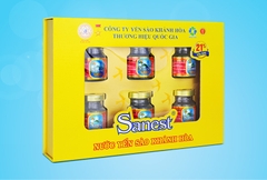 Hộp 6 lọ Nước Yến Sanest Khánh Hòa có đường 21% - 70ml x 6 lọ