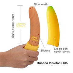Dương Vật Giả Mềm Mịn Siêu Rung Banana Vibrator