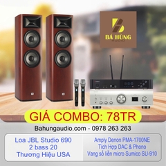 Loa JBL Studio 690 + Amply Denon PMA 1700NE + Vang Số Sumico SU-910