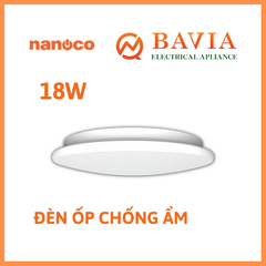 Đèn led trần chống ẩm 18W NANOCO