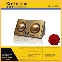 Đèn sưởi 2 bóng treo tường Kottmann – K2BQ