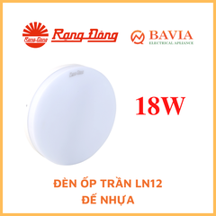 ỐP TRẦN TRÒN 18W ĐẾ NHỰA LN12N