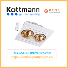 Đèn sưởi 2 bóng âm trần có ĐKTX – K9R Đèn sưởi 2 bóng âm trần có ĐKTX – K9R