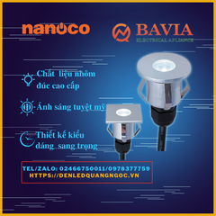 Đèn âm tường Nanoco, mặt tròn NSL2101