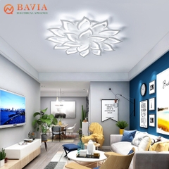 Đèn mâm ốp trần cánh Hoa Trà QN-1290 Đèn mâm ốp trần cánh Hoa Trà QN-1290