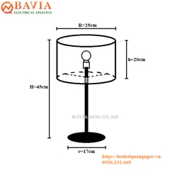 Đèn để bàn phòng ngủ BA510DB-10 Đèn để bàn phòng ngủ BA510DB-10