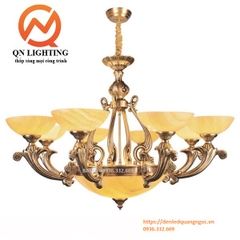 Đèn chùm đồng đá QN-HT922 Đèn chùm đồng đá QN-HT922