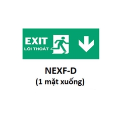 Hình chỉ hướng mặt xuống Đèn Exit - sự cố NEXF-D