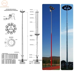 Cột đèn nâng hạ Cột đèn nâng hạ