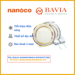 Đèn LED Downlight siêu mỏng viền vàng/ viền bạc Nanoco NSD096G110