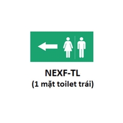 Hình chỉ hướng mặt toilet trái Đèn Exit - sự cố NEXF-TL