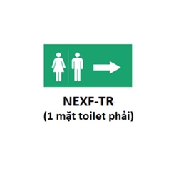 Hình chỉ hướng mặt toilet phải Đèn Exit - sự cố NEXF-TR