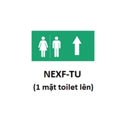 Hình chỉ hướng mặt toilet lên Đèn Exit - sự cố NEXF-TU
