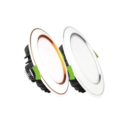 Đèn LED âm trần ECO 9W ( viền màu mặt cong)