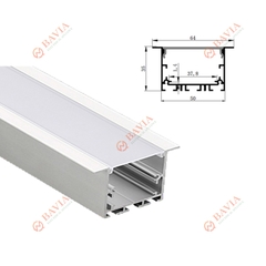Thanh nhôm lắp âm LA5035  64*35mm Thanh nhôm lắp âm LA5035  64*35mm