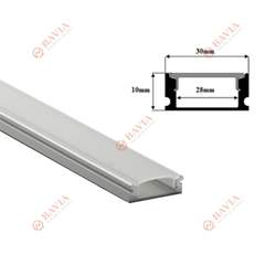Thanh nhôm lắp nổi LN3010  30*10mm Thanh nhôm lắp nổi LN3010  30*10mm