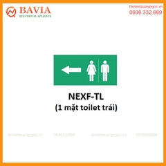 Hình chỉ hướng mặt toilet trái Đèn Exit - sự cố NEXF-TL