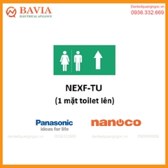 Hình chỉ hướng mặt toilet lên Đèn Exit - sự cố NEXF-TU