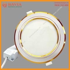 Downlight siêu mỏng viền vàng/ viền bạc 9W đổi màu NSD09CG110