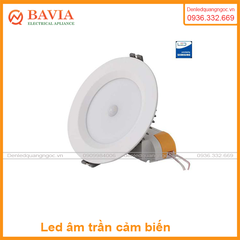 Đèn led âm trần cảm biến 9W lỗ khoét D115mm