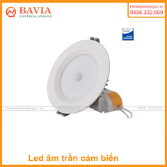 Đèn led âm trần cảm biến 9W lỗ khoét D115mm Đèn led âm trần cảm biến 9W lỗ khoét D115mm