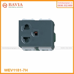 Hạt ổ đơn 3 chấu WEV1181-7H ( màu đen )