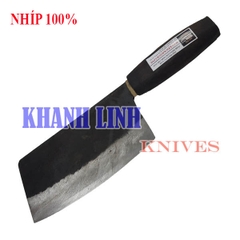 Dao phở chặt (dao chặt vuông) nhà bếp đặc biệt  Khánh Linh - Đa Sỹ làm bằng NHÍP 100% (cán đen)