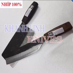 Bộ dao nhà bếp số 13  loại đặc biệt Khánh Linh - Đa Sỹ làm bằng nhíp 100% (dao phở chặt, dao bài thái)