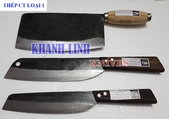 Bộ dao nhà bếp số 6 Đa Sỹ - Khánh Linh làm bằng thép loại 1 (Dao phở chặt, Dao bài thái, dao chuối bột)
