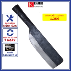 Dao chặt xương nhà bếp nặng 1,2kg KHALIK KLPN-MH rèn thủ công bằng nhíp xe ô tô, bộ dao bếp chuẩn làng nghề Đa Sỹ