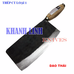 Dao phở thái (thái to bản vuông) nhà bếp Khánh Linh - Đa Sỹ làm bằng thép loại 1