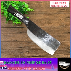 Dao phay chặt xương Đa Sỹ nặng 700-800gram bằng nhíp xe chuẩn - KLP001 - Chính hãng Khánh Linh