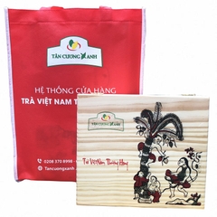 Trà Đinh Tiến Vua Ướp Hoa Nhài 200gram - Bộ Gỗ Thông TCX2 