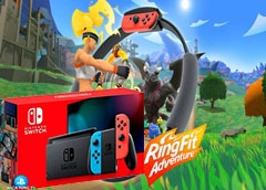 Máy Chơi Game Nintendo Switch Neon Red Blue V2 Kèm Ring Fit