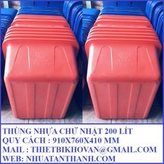 THÙNG CHỮ NHẬT 200L