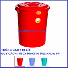 THÙNG GẠO 110 LÍT 560X560X640 MM