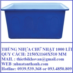 THÙNG NHỰA CHỮ NHẬT 1000L