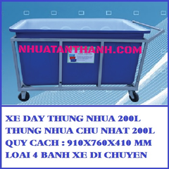 XE ĐẨY THÙNG NHỰA 200L